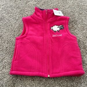 Irish Farmyard Friends Pink Vest Twin Layer Fleece Bodywarmer 3t NEW